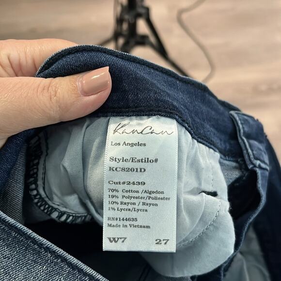 Kancan Low Rise Distressed Skinny Jeans Size 7/27 - Picture 6 of 7